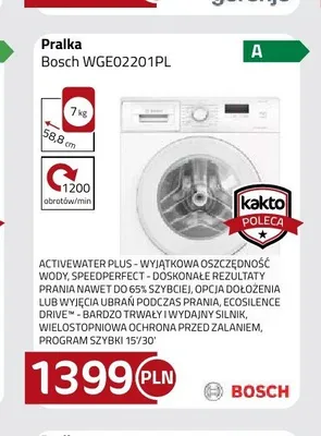 Pralka Bosch WGE02201PL promocja w kakto.pl