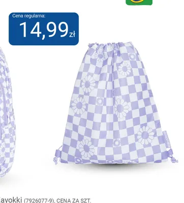 Worek na obuwie Kayokki fiolet kratka promocja w Smyk