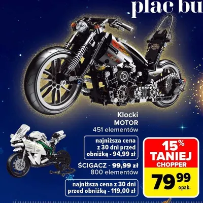 Klocki motor Ścigacz promocja w Carrefour