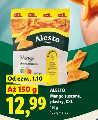 Mango suszone plastry XXL Alesto promocja w Lidl