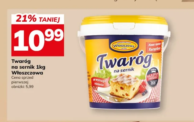 Twaróg na sernik Włoszczowa promocja w Hitpol