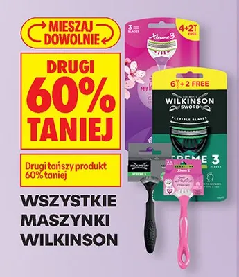 Wszystkie maszynki do golenia Wilkinson DRUGA -60% promocja w Biedronka