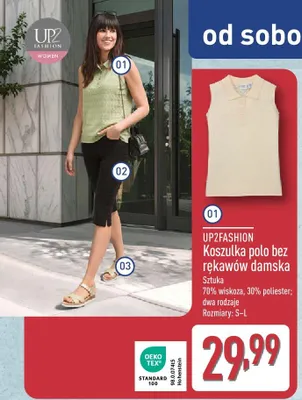 UP2FASHION Koszulka polo bez rękawów damska promocja w Aldi