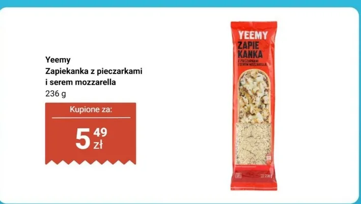 Zapiekanka z pieczarkami i serem mozzarella promocja w Biedronka