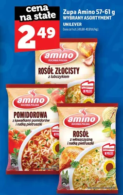 Zupa rosół z włoszczyzną i natką pietruszki Amino promocja w TOPAZ