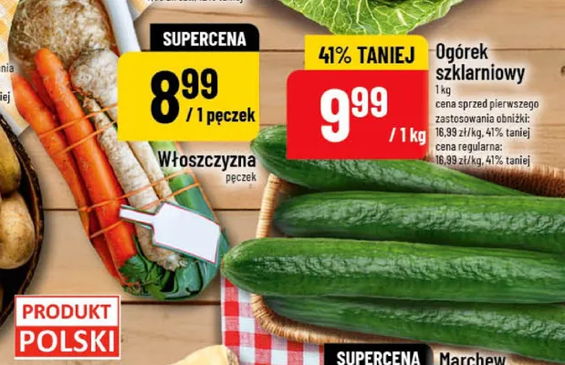 Ogórek szklarniowy promocja w POLOmarket