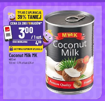 Mleczko kokosowe Coconut Milk MK promocja w POLOmarket