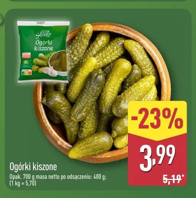 Ogórki kiszone All Seasons promocja w Aldi