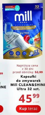 Kapsułki do zmywarek Mill CLEAN&SHINE Ultra promocja w Poczta Polska
