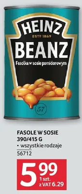 Fasole w sosie pomidorowym Heinz Beanz wszystkie rodzaje promocja w Selgros
