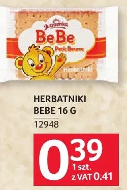 Herbatniki Bebe 16 g promocja w Selgros