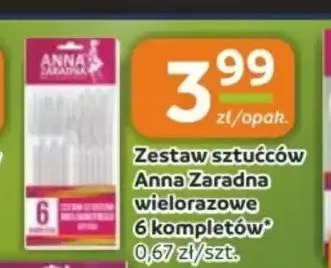 Zestaw sztućców Anna Zaradna wielorazowe promocja w Gama