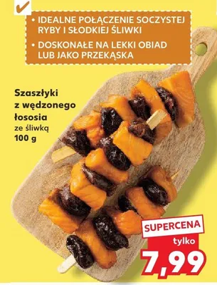 Szaszłyki z wędzonego łososia ze śliwką promocja w Kaufland