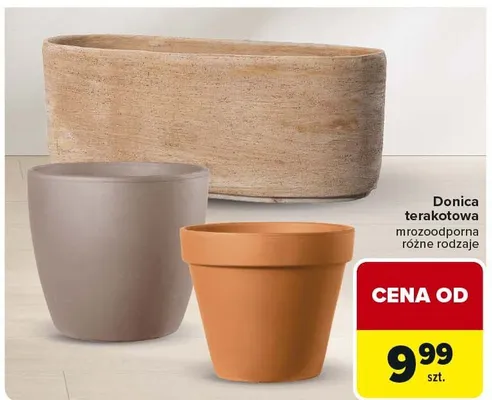 Donica terakotowa mrozoodporna różne rodzaje promocja w Carrefour