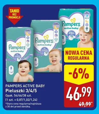 Pieluszki 4 Pampers Active Baby promocja w Aldi