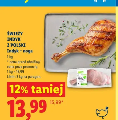 Noga z indyka Świeży Indyk z Polski promocja w Lidl
