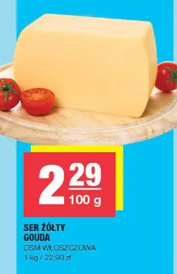 Ser żółty Gouda OSM Włoszczowa promocja w SPAR