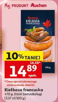 Kiełbasa francuska Auchan promocja w Auchan