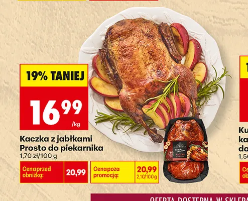 Kaczka z jabłkami Prosto do piekarnika promocja w Biedronka