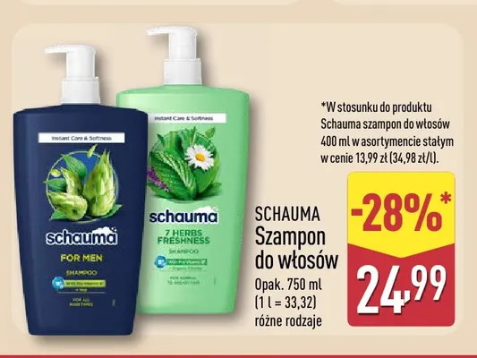 Szampon do włosów 7 Herbs Freshness Schauma promocja w Aldi