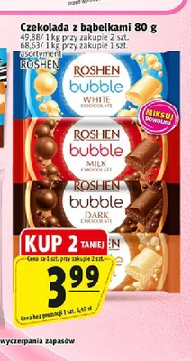 Czekolada z bąbelkami ciemna Roshen promocja w Prim Market