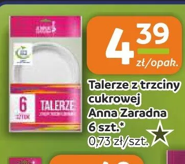 Talerze z trzciny cukrowej Anna Zaradna 6-pak promocja w Społem Częstochowa