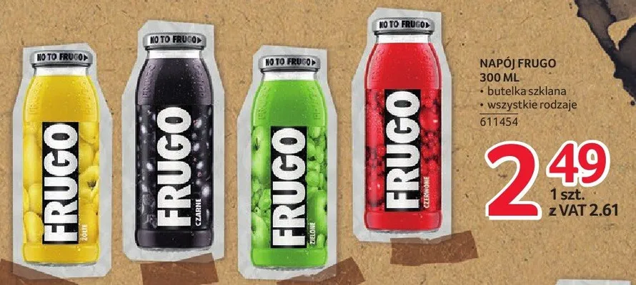 Napój Frugo 300ml butelka szklana promocja w Selgros