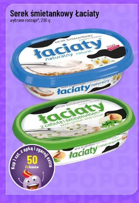 Serek śmietankowy Łaciate z cebulą i szczypiorkiem promocja w POLOmarket