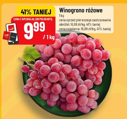 Winogrono różowe promocja w POLOmarket