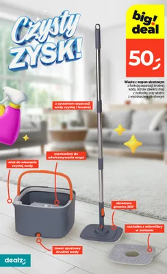 Wiadro z mopem obrotowym promocja w Dealz