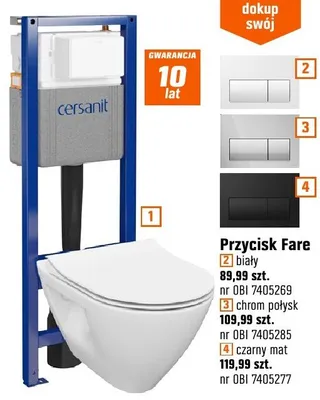 Przycisk Fare chrom połysk promocja w OBI