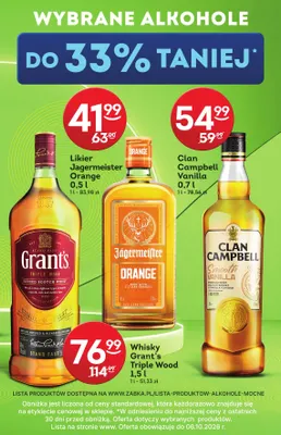 Whisky Grant's Triple Wood promocja w Żabka