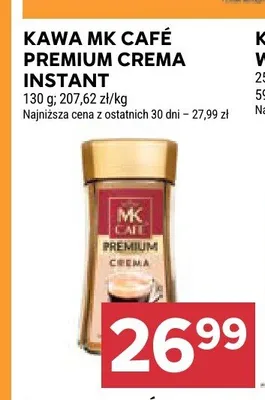 Kawa MK CAFÉ Premium Crema Instant promocja w Stokrotka