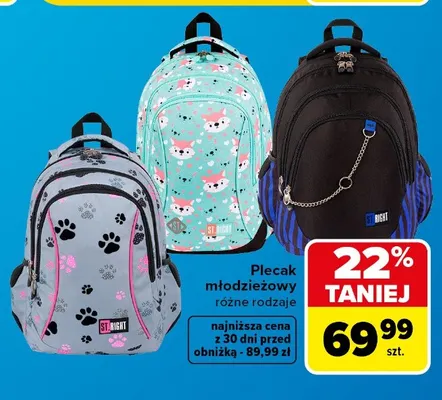 Plecak młodzieżowy St.Right promocja w Carrefour