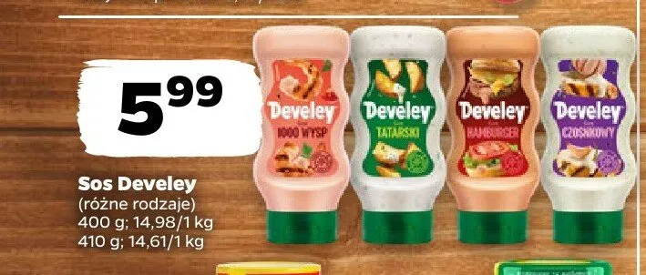 Sos Develey czosnkowy promocja w Netto
