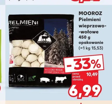 Pielmieni wieprzowo-wołowe Mooroz promocja w Kaufland