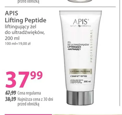 Liftingujący żel do ultradźwięków Lifting Peptide Apis promocja w Hebe