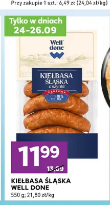 Kiełbasa śląska Well Done promocja w Stokrotka