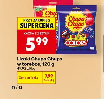 Lizaki Chupa Chups w torebce promocja w Biedronka