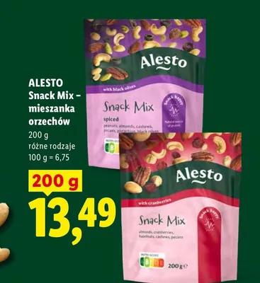 Mieszanka orzechów Snack Mix Spiced Alesto promocja w Lidl