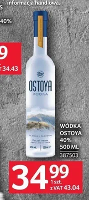 Wódka Ostoya 40% promocja w Selgros