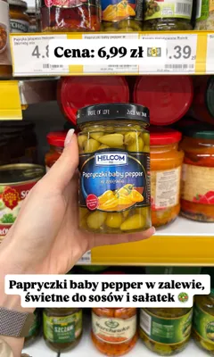 Papryczki baby pepper w zalewie promocja w Dino