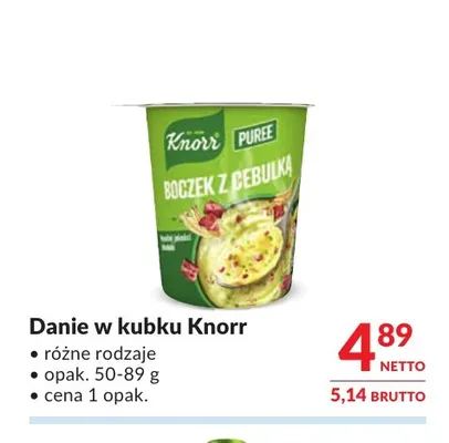 Danie w kubku Knorr promocja w Makro