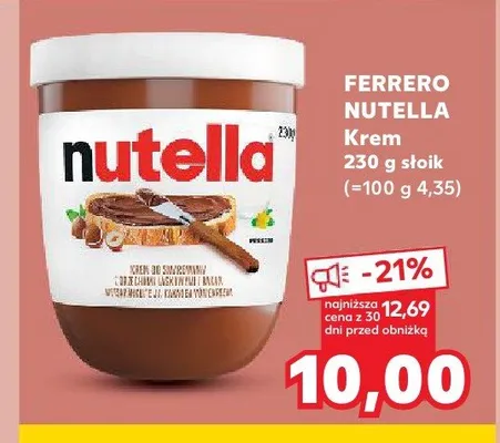 Krem do smarowania Nutella Ferrero promocja w Kaufland