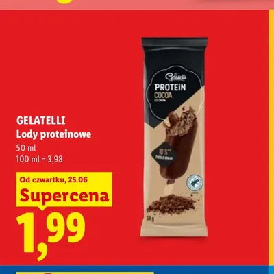 Lody proteinowe Gelatelli promocja w Lidl