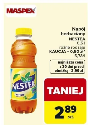 Napój herbaciany NESTEA 0,5l różne rodzaje promocja w Carrefour Market