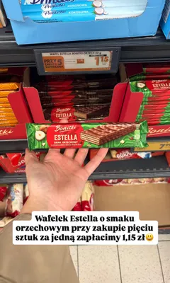 Wafel Bonitki Estella smak orzechowy promocja w Biedronka