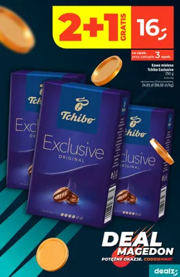 Kawa mielona Tchibo Exclusive promocja w Dealz