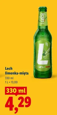 Piwo Lech limonka-mięta promocja w Lidl