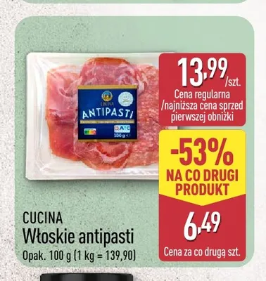 Przekąska Włoskie antipasti Cucina promocja w Aldi